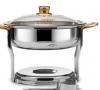Golden Chafing Dish with Glass Lid Code : 033020011